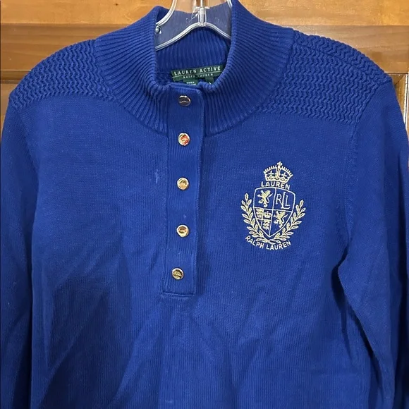 Ralph Lauren Royal Blue Turtleneck Sweater - Picture 3 of 4